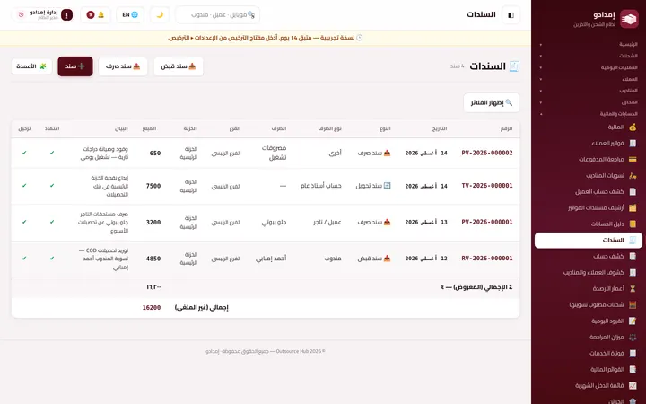 Emdado: السندات والمالية